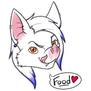 🍖 Food еда, мультфильм, животное, персонаж, наклейка, милый, иллюстрация whatsapp sticker