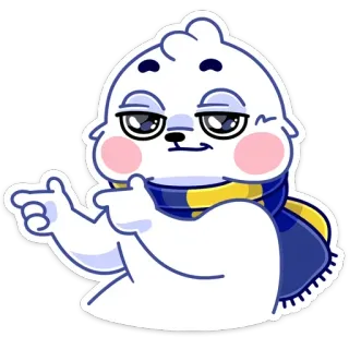 😉 Dessin animé, Personnage, Pointer, Autocollant, Drôle, Mignon whatsapp sticker