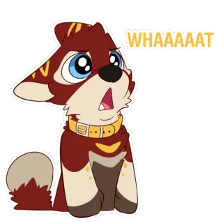 😮 WHAAAAAAT perro, cachorro, dibujos animados, impactado, sorprendido, lindo, animal telegram sticker