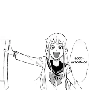 🙌 GOOD~MORNING! Anime, Bom dia, Saudação, Estudante telegram sticker
