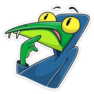 🤔 denken, groen, kikker, cartoon, hoodie, animatie, illustratie, sticker telegram sticker