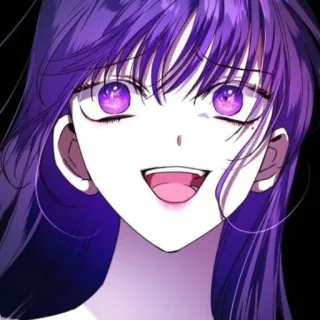 🔮 Anime, Manga, Rambut ungu, Kartun, Perempuan telegram sticker