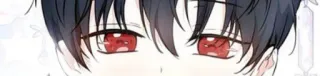 🗡 anime, manga, occhi rossi, capelli scuri, personaggio, disegno telegram sticker