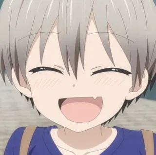 😄 anime, cute, happy, smile, young, cartoon telegram sticker