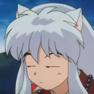 🐶 Inuyasha anime, kreskówka, psie uszy, śpiący, wyraz twarzy, manga, postać fikcyjna telegram sticker