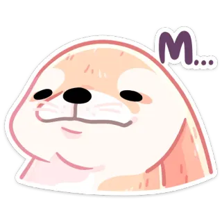 🤔 M... animal, perro, lindo, pegatina telegram sticker