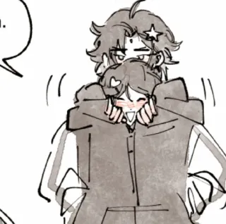 🩹 Anime, Câlin, Amitié, Dessin animé, Mignon telegram sticker
