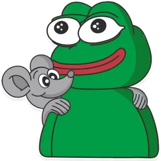 😊 Pepe the Frog Pepe la Rana, Meme, Rana, Animal, Dibujo animado, Cultura de internet telegram sticker