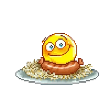 😋 Emoji, Wurst, Essen, Teller, Smiley whatsapp sticker