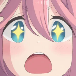 🤩 Anime, geschockt, große Augen, Cartoon telegram sticker