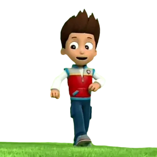 😀 Ryder Paw Patrol Ryder, Paw Patrol, kartun, animasi, karakter, Nickelodeon telegram sticker