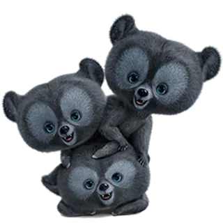 🐻 енот, милый, животные, мультфильм telegram sticker