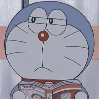 💖 Doraemon Doraemon, anime, desenho animado, gato robô, mangá, personagem, triste, entediado telegram sticker