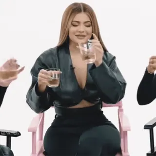 ◾️ Kylie Jenner mulher, bebida, celebridade, mídias sociais, beleza, estilo telegram sticker