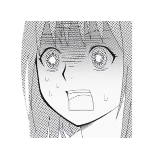 😳 アニメ, マンガ, ショック, びっくり, 表情, リアクション telegram sticker