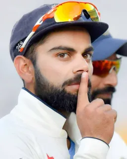🤫 Virat Kohli Virat Kohli, Jogador de críquete, Jogador de críquete indiano, Esportes, Celebridade, Gesto de silêncio whatsapp sticker