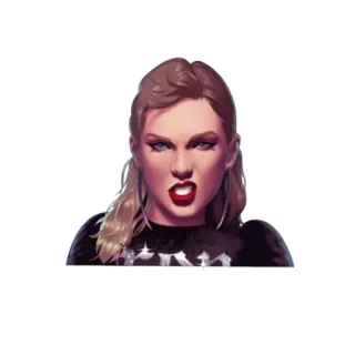 😡 Taylor Swift taylor swift, chanteuse, pop star, fan art telegram sticker