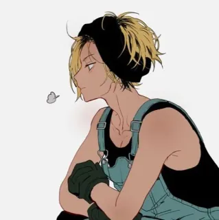 🐱 Anime, Homme, Chapeau, Papillon, Personnage, Dessin animé telegram sticker
