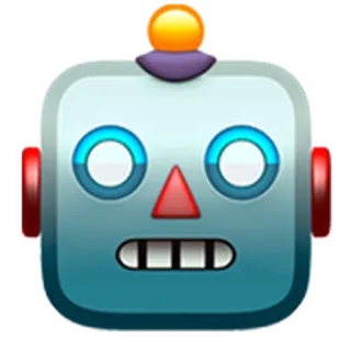 🤖 로봇, 안드로이드, 장난감, 이모지, 정사각형, 얼굴 telegram sticker