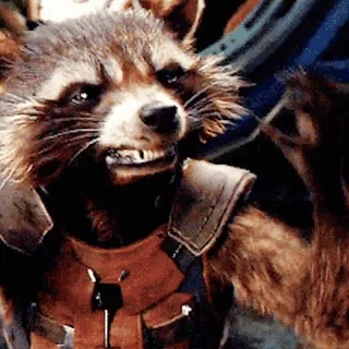 🤯 Rocket Raccoon Guardians of the Galaxy rocket raccoon, marvel, guardians of the galaxy, raccoon, character telegram sticker