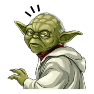 ⁉ Yoda Star Wars 尤达, 星球大战, 绝地武士, 角色, 奇幻, 科幻 telegram sticker