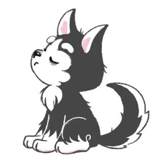😒 anjing, anak anjing, imut, binatang, kartun, hewan peliharaan telegram sticker