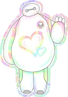 👋 Baymax Big Hero 6 robô, fofo, amigável, herói, disney whatsapp sticker