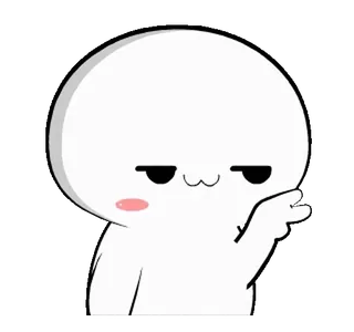 😏 mignon, dessin animé, emoji, suffisant, blanc, personnage telegram sticker