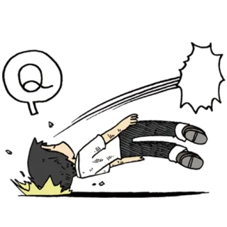 😵 Q domanda, frustrato, confuso, anime, cartone animato telegram sticker