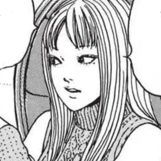 😕 Manga, Anime, Kobieta, Portret, Japoński telegram sticker