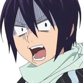 😨 Yato Noragami anime, noragami, yato, shocked, surprised telegram sticker