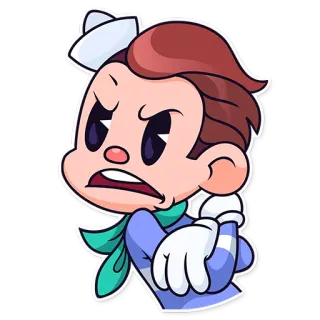 😤 hoạt hình, thủy thủ, tức giận, cổ điển, retro telegram sticker