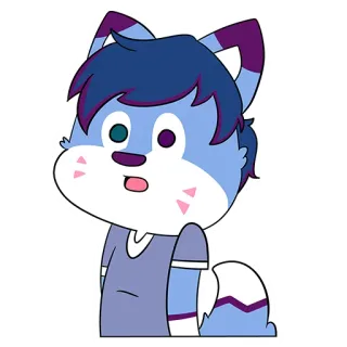 😳 cartoon, anthropomorphic, furry, animal character telegram sticker