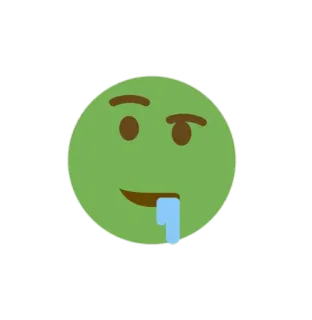 🤢 Emoji, presumido, cara, verde, expresión telegram sticker