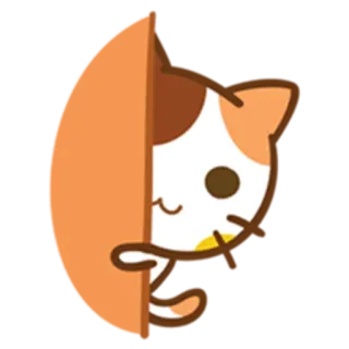 😗 猫, 覗き見, 可愛い, 動物, 漫画, ステッカー telegram sticker