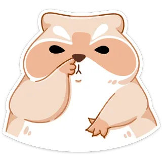 😪 แฮมสเตอร์, น่ารัก, สัตว์, การ์ตูน, ตลก, ตลก whatsapp sticker