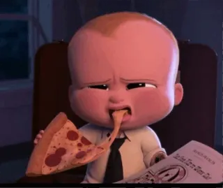 🍕 The Boss Baby Phim hoạt hình, Phim, Nhóc trùm, Em bé, Pizza, Hài whatsapp sticker