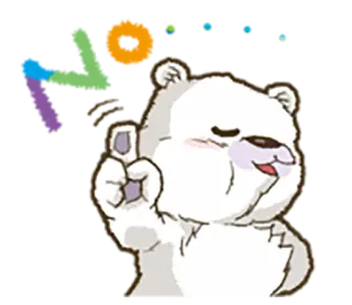 👎 động vật, gấu, hoạt hình, cử chỉ, ngón giữa, nhãn dán whatsapp sticker