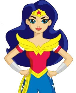 😐 Wonder Woman superhero, cartoon, DC Comics, Wonder Woman telegram sticker