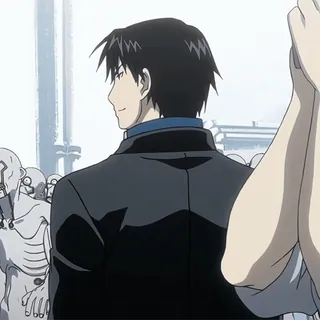 💙 Roy Mustang Fullmetal Alchemist Roy Mustang, Fullmetal Alchemist, Anime, FMA, Sticker, Expression, Anime reaction telegram sticker