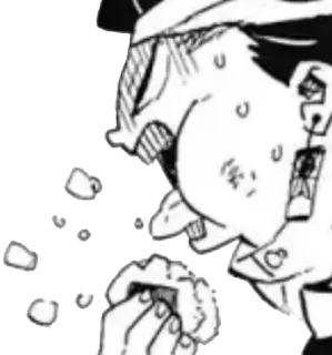 🤮 Anime, Mangá, Rosto, Personagem, Comendo telegram sticker