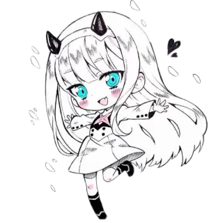 😀 アニメ, ちび, かわいい, 漫画, 可愛い, イラスト, ステッカー, アート telegram sticker