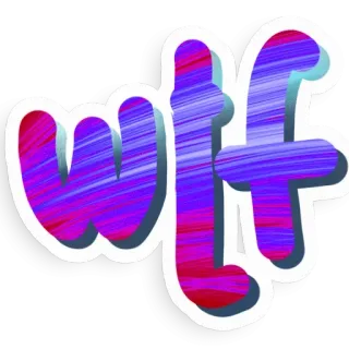 😧 wtf wtf, slang, expression whatsapp sticker