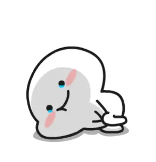 😢 Desenho animado, Triste, Chorando, Emoticon, Kawaii, Fofo telegram sticker