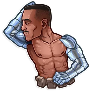 💪 Cyborg, Futuristisch, Soldaat, Militair, Wapen telegram sticker