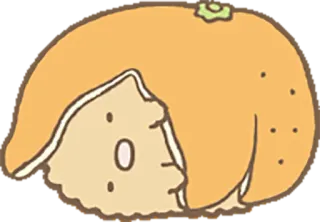 💤 sushi, orange, food, cute, cartoon, kawaii, roll whatsapp sticker