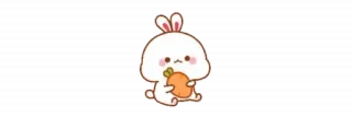 🫖 kelinci, wortel, imut, kawaii, hewan telegram sticker