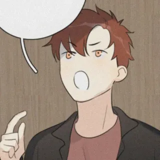 🎞 Anime, Personaje, Dibujo animado, Sorprendido, Hombre, Retrato telegram sticker
