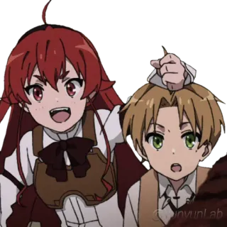 😄 애니메이션, 만화, 캐릭터, 웃는, 함께, 행복한 telegram sticker