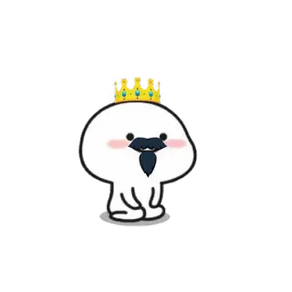 ❤ sticker, cute, crown, character, kawaii whatsapp sticker
